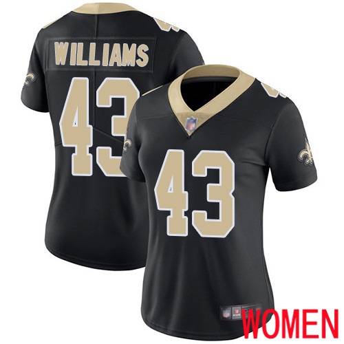 New Orleans Saints Limited Black Women Marcus Williams Home Jersey NFL Football #43 Vapor Untouchable Jersey
